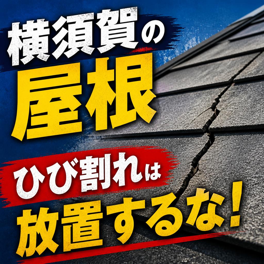 横須賀の屋根、ひび割れは放置するな！
