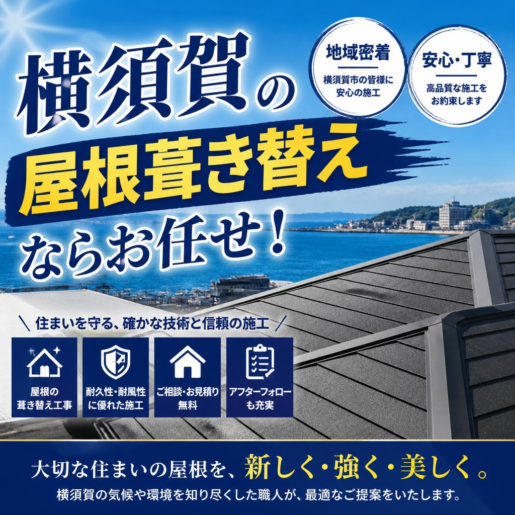 横須賀の屋根葺き替えならお任せ！
